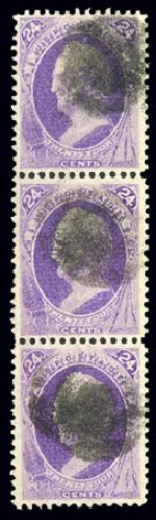US Stamps Values Scott #153: 1870 24c Winfield Scott Without Grill. Matthew Bennett International, Dec 2008, Sale 330, Lot 1643