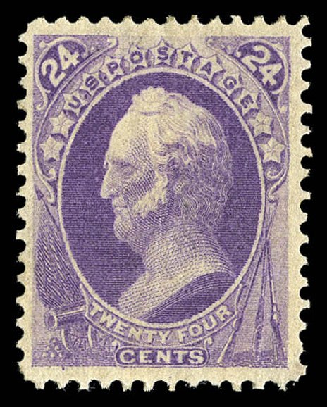 US Stamp Value Scott Cat. # 153: 24c 1870 Winfield Scott Without Grill. Matthew Bennett International, Sep 2012, Sale 345, Lot 193