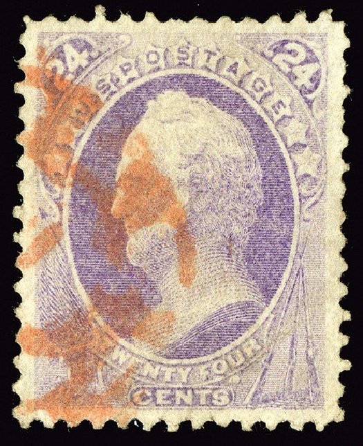 US Stamps Value Scott Cat. 153 - 24c 1870 Winfield Scott Without Grill. Spink Shreves Galleries, May 2014, Sale 148, Lot 173