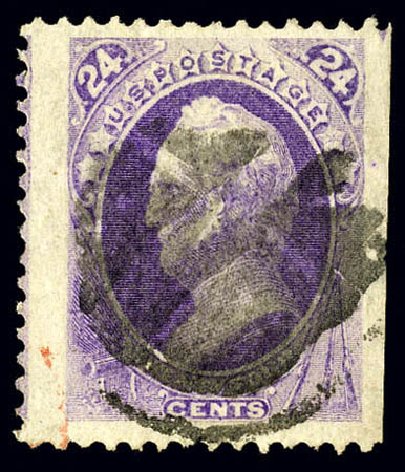 Values of US Stamp Scott Cat. #153 - 1870 24c Winfield Scott Without Grill. Matthew Bennett International, Dec 2008, Sale 330, Lot 1636