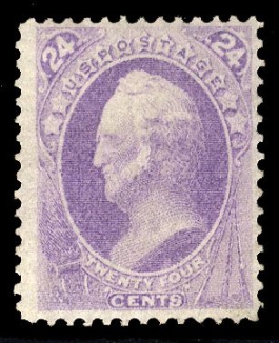 US Stamp Value Scott #153 - 24c 1870 Winfield Scott Without Grill. Cherrystone Auctions, Jan 2013, Sale 201301, Lot 16