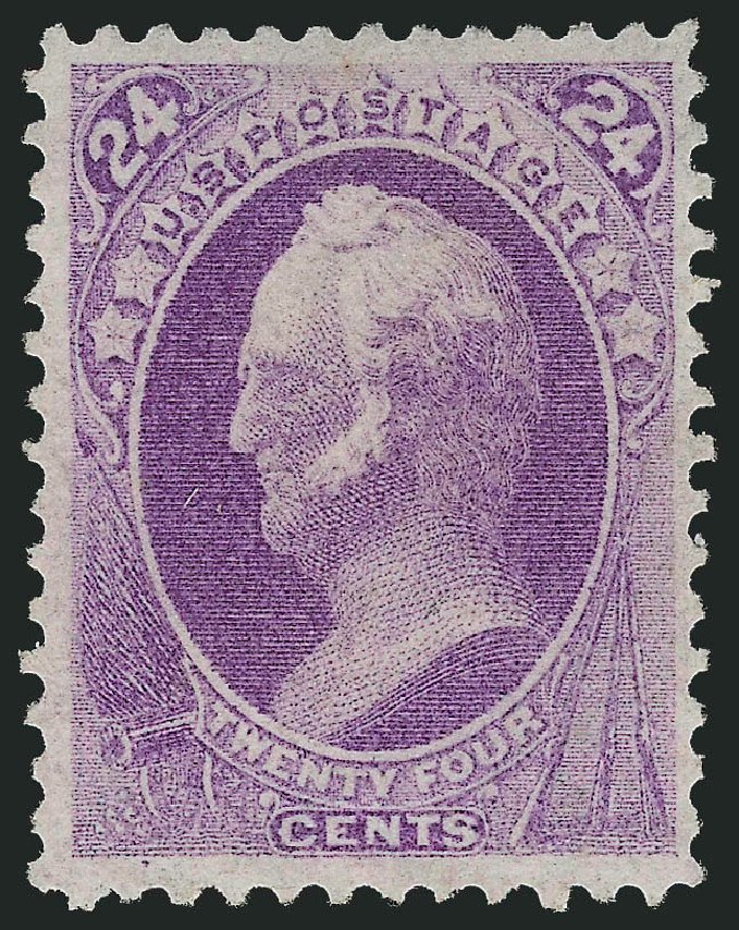 Values of US Stamps Scott Catalog #153: 24c 1870 Winfield Scott Without Grill. Robert Siegel Auction Galleries, Oct 2010, Sale 997, Lot 5566