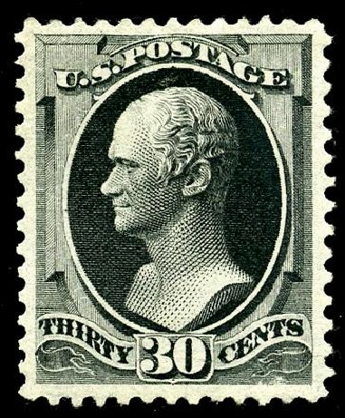 US Stamps Prices Scott Cat. 154: 30c 1870 Hamilton Without Grill. Matthew Bennett International, May 2008, Sale 327, Lot 158