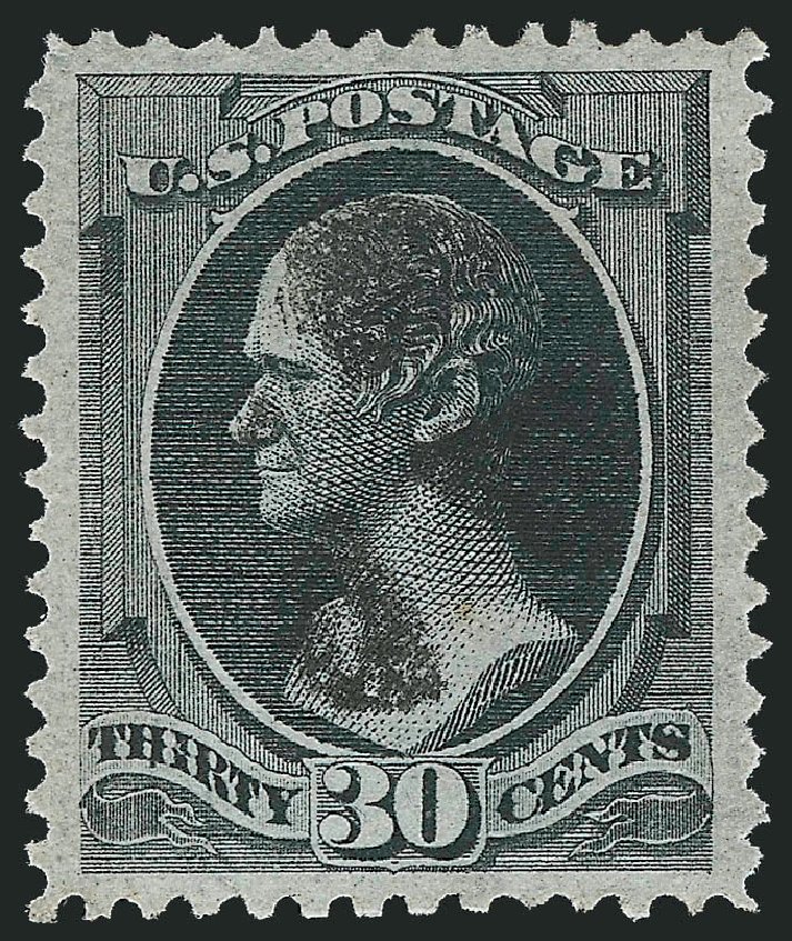 US Stamp Value Scott Catalog # 154 - 30c 1870 Hamilton Without Grill. Robert Siegel Auction Galleries, Nov 2012, Sale 1034, Lot 158