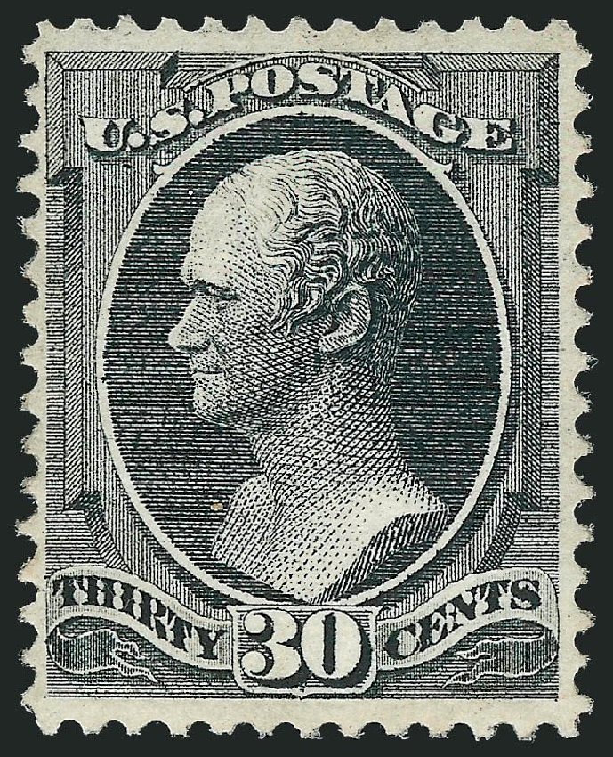 US Stamp Value Scott Catalogue 154: 30c 1870 Hamilton Without Grill. Robert Siegel Auction Galleries, May 2013, Sale 1044, Lot 140