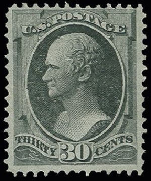 US Stamps Prices Scott Cat. # 154 - 1870 30c Hamilton Without Grill. H.R. Harmer, Jun 2013, Sale 3003, Lot 1121
