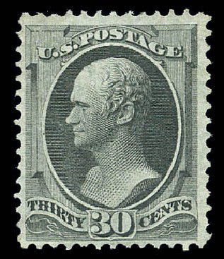 US Stamp Price Scott Cat. # 154 - 1870 30c Hamilton Without Grill. Matthew Bennett International, Sep 2010, Sale 333, Lot 3554