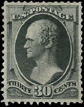 US Stamps Prices Scott 154 - 1870 30c Hamilton Without Grill. Regency-Superior, Jan 2015, Sale 109, Lot 815