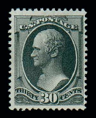US Stamps Prices Scott #154 - 30c 1870 Hamilton Without Grill. Matthew Bennett International, Dec 2007, Sale 325, Lot 1642