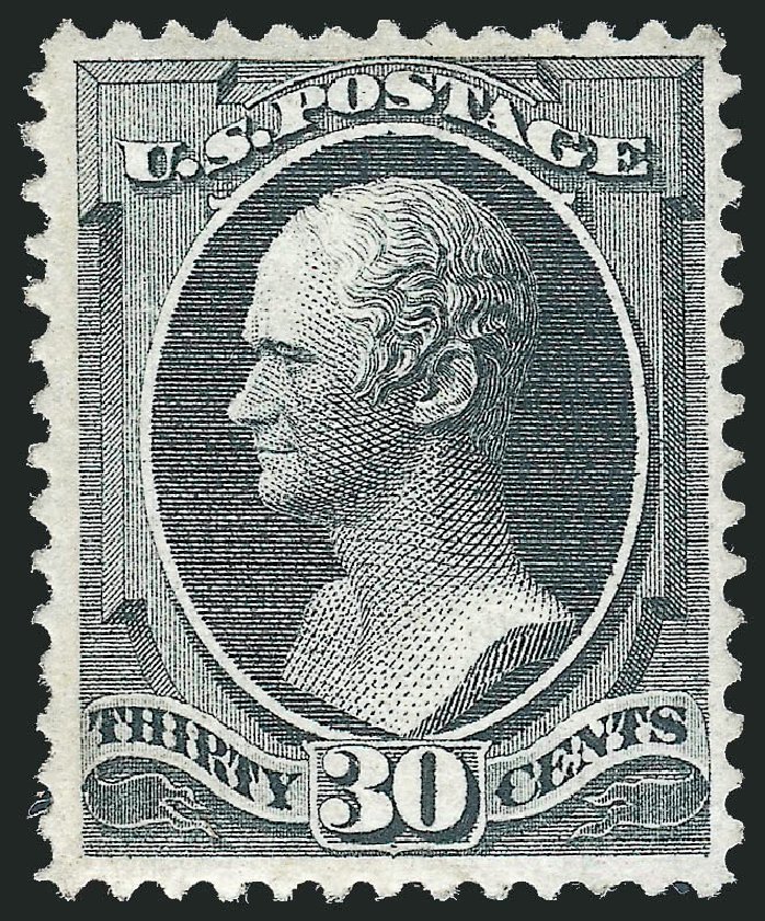 Value of US Stamps Scott Cat. 154 - 30c 1870 Hamilton Without Grill. Robert Siegel Auction Galleries, Dec 2010, Sale 1000, Lot 1092