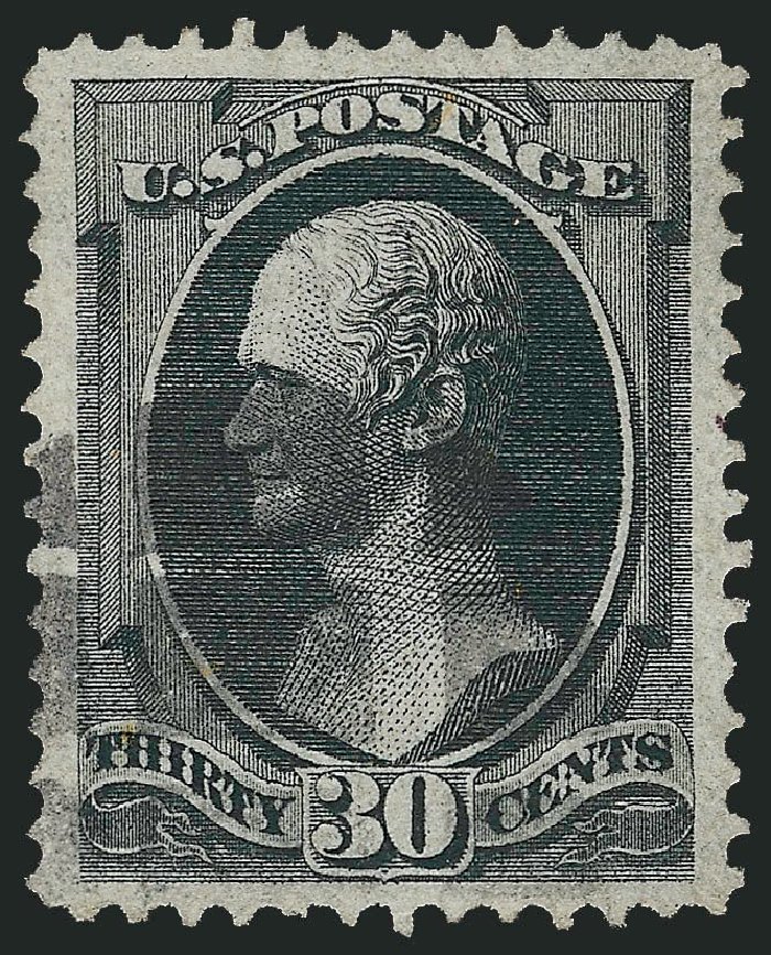 Costs of US Stamp Scott Catalog #154 - 1870 30c Hamilton Without Grill. Robert Siegel Auction Galleries, Jul 2013, Sale 1050, Lot 292