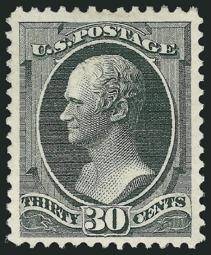 US Stamp Price Scott Catalogue 154: 30c 1870 Hamilton Without Grill. Robert Siegel Auction Galleries, Nov 2013, Sale 1057, Lot 732