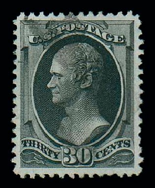 Value of US Stamps Scott # 154 - 30c 1870 Hamilton Without Grill. Matthew Bennett International, Dec 2007, Sale 325, Lot 1643