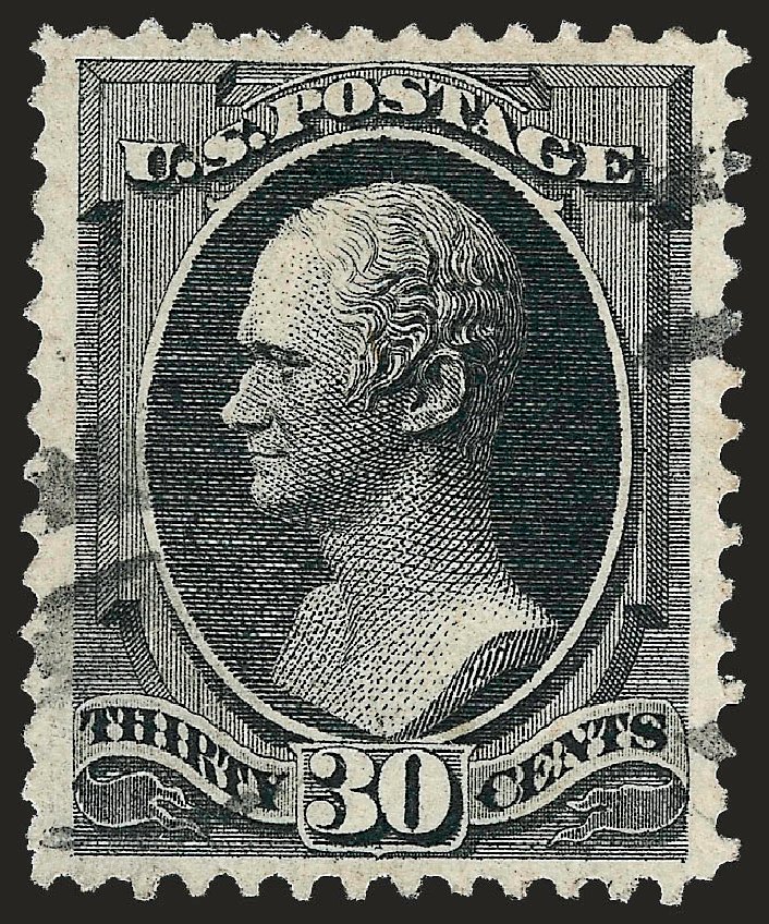 Costs of US Stamp Scott Catalog 154 - 1870 30c Hamilton Without Grill. Robert Siegel Auction Galleries, Oct 2008, Sale 963, Lot 763