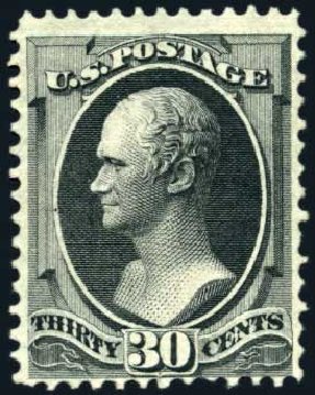 Value of US Stamp Scott Cat. 154 - 30c 1870 Hamilton Without Grill. Harmer-Schau Auction Galleries, Aug 2011, Sale 90, Lot 1316