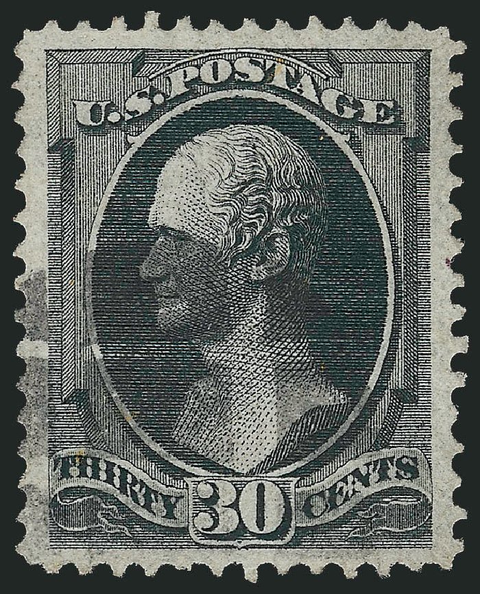 Cost of US Stamp Scott Catalog # 154 - 30c 1870 Hamilton Without Grill. Robert Siegel Auction Galleries, Oct 2011, Sale 1014, Lot 1396
