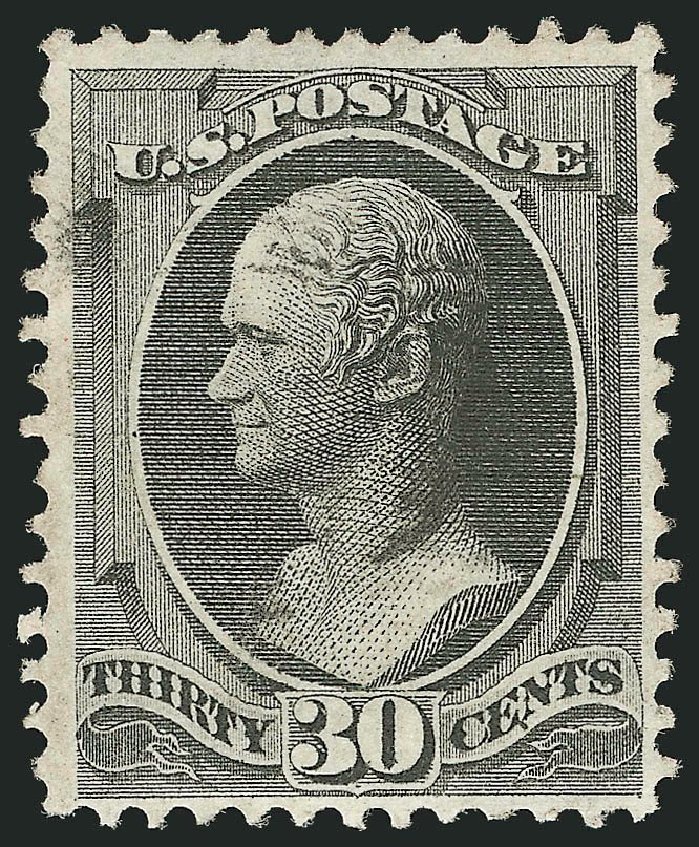 Price of US Stamps Scott Catalog # 154 - 30c 1870 Hamilton Without Grill. Robert Siegel Auction Galleries, Jul 2014, Sale 1077, Lot 146