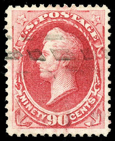 US Stamps Value Scott #155 - 1870 90c Perry Without Grill. Matthew Bennett International, Dec 2008, Sale 330, Lot 1647