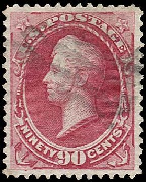 US Stamps Value Scott Cat. 155 - 1870 90c Perry Without Grill. Regency-Superior, Nov 2014, Sale 108, Lot 337