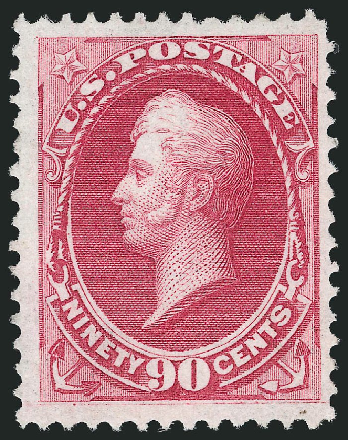 Cost of US Stamps Scott Catalog #155: 90c 1870 Perry Without Grill. Robert Siegel Auction Galleries, Oct 2011, Sale 1014, Lot 1397
