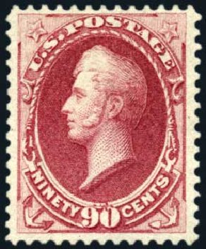Value of US Stamps Scott Catalog 155: 1870 90c Perry Without Grill. Harmer-Schau Auction Galleries, Feb 2009, Sale 80, Lot 1168