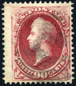 Costs of US Stamp Scott #155 - 90c 1870 Perry Without Grill. Harmer-Schau Auction Galleries, Mar 2011, Sale 89, Lot 188