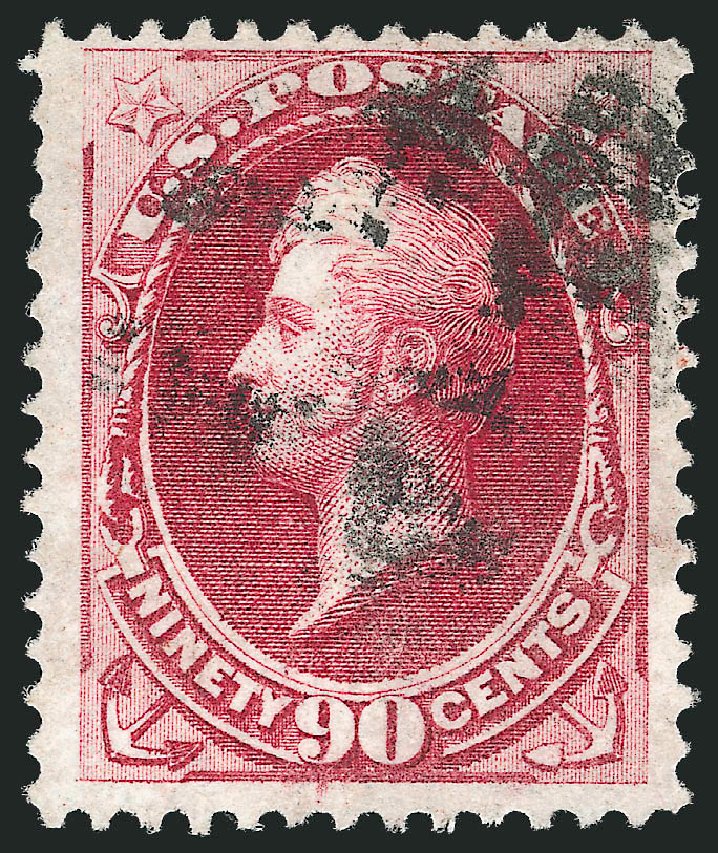 US Stamp Value Scott Catalog 155: 1870 90c Perry Without Grill. Robert Siegel Auction Galleries, Oct 2011, Sale 1014, Lot 1398
