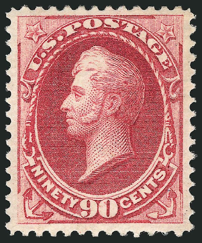 Value of US Stamps Scott Catalogue # 155: 90c 1870 Perry Without Grill. Robert Siegel Auction Galleries, Sep 2014, Sale 1078, Lot 298