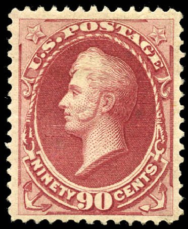 Costs of US Stamps Scott Cat. #155 - 1870 90c Perry Without Grill. Matthew Bennett International, Sep 2011, Sale 338, Lot 1829