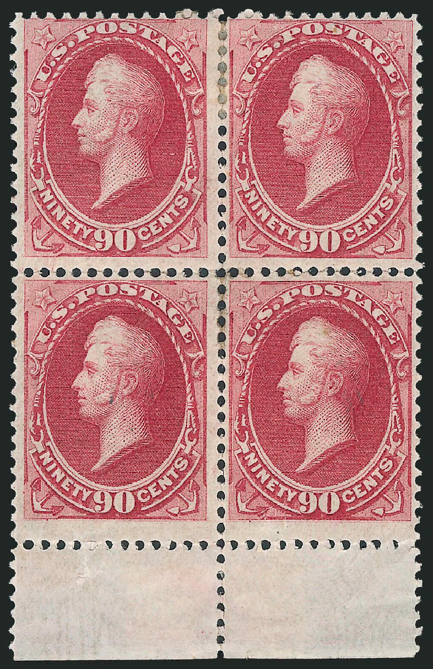 US Stamp Prices Scott # 155 - 1870 90c Perry Without Grill. Robert Siegel Auction Galleries, Mar 2012, Sale 1021, Lot 369