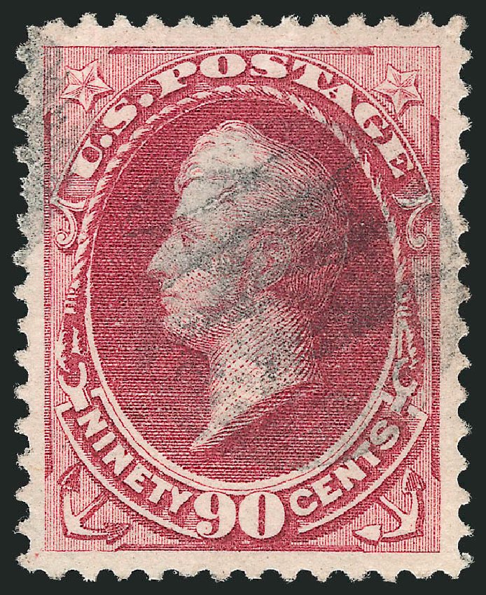 US Stamp Value Scott 155: 90c 1870 Perry Without Grill. Robert Siegel Auction Galleries, Nov 2012, Sale 1034, Lot 159