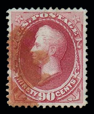US Stamp Value Scott 155: 90c 1870 Perry Without Grill. Matthew Bennett International, Dec 2007, Sale 323, Lot 380