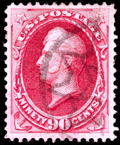 Cost of US Stamps Scott # 155 - 90c 1870 Perry Without Grill. Matthew Bennett International, Jun 2008, Sale 328, Lot 680