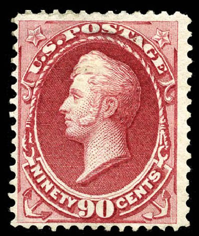 US Stamp Value Scott Catalogue #155: 1870 90c Perry Without Grill. Matthew Bennett International, Mar 2012, Sale 344, Lot 4370
