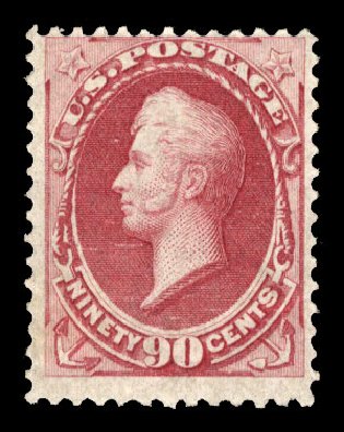 Costs of US Stamps Scott Cat. #155 - 90c 1870 Perry Without Grill. Cherrystone Auctions, Jun 2014, Sale 201406, Lot 70