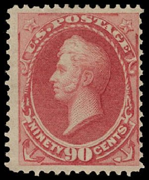 US Stamps Value Scott Cat. # 155 - 90c 1870 Perry Without Grill. Daniel Kelleher Auctions, Aug 2012, Sale 631, Lot 850
