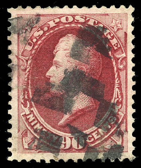US Stamps Values Scott Cat. #155 - 1870 90c Perry Without Grill. Matthew Bennett International, May 2014, Sale 350, Lot 271