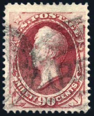 Cost of US Stamp Scott Cat. #155: 90c 1870 Perry Without Grill. Harmer-Schau Auction Galleries, Jun 2008, Sale 78, Lot 1381