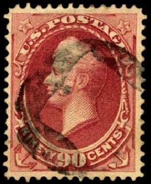US Stamp Price Scott Catalog 155 - 90c 1870 Perry Without Grill. Harmer-Schau Auction Galleries, Feb 2012, Sale 92, Lot 961
