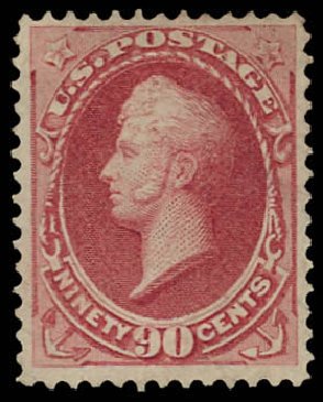 Prices of US Stamps Scott Catalogue #155: 1870 90c Perry Without Grill. Daniel Kelleher Auctions, Jun 2012, Sale 630, Lot 1381