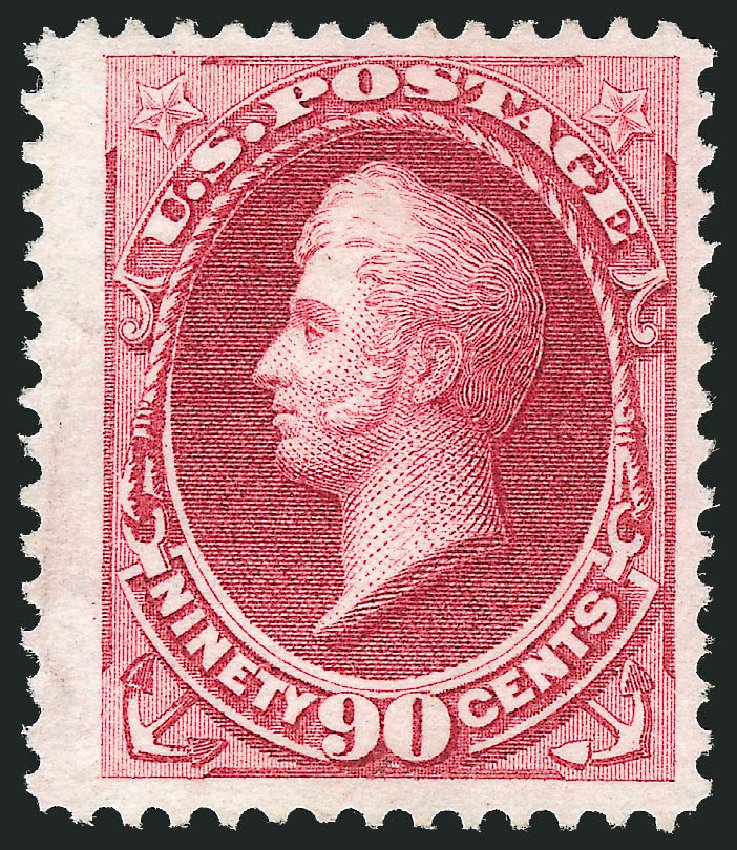 Values of US Stamp Scott #155: 1870 90c Perry Without Grill. Robert Siegel Auction Galleries, Dec 2012, Sale 1037, Lot 1731