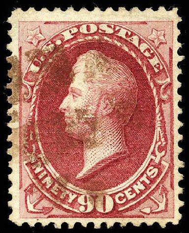 Value of US Stamp Scott Cat. 155: 1870 90c Perry Without Grill. Matthew Bennett International, Apr 2008, Sale 326, Lot 154