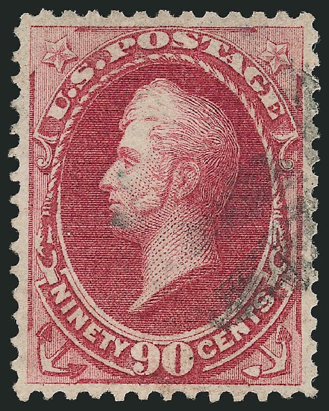 Value of US Stamps Scott 155 - 90c 1870 Perry Without Grill. Robert Siegel Auction Galleries, Dec 2014, Sale 1090, Lot 1324