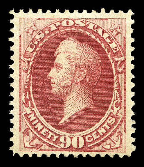 Cost of US Stamp Scott Cat. # 155: 90c 1870 Perry Without Grill. Matthew Bennett International, Sep 2012, Sale 345, Lot 195
