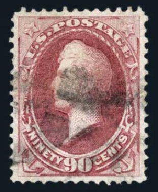 US Stamps Price Scott Catalogue 155 - 1870 90c Perry Without Grill. Harmer-Schau Auction Galleries, Aug 2014, Sale 102, Lot 1795