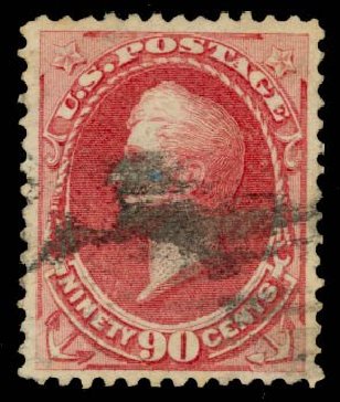 US Stamps Prices Scott Cat. # 155: 90c 1870 Perry Without Grill. Daniel Kelleher Auctions, May 2014, Sale 652, Lot 295