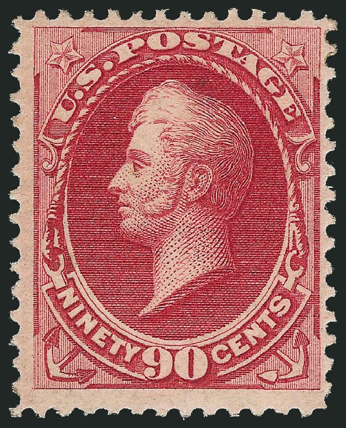 Value of US Stamp Scott Catalogue #155 - 1870 90c Perry Without Grill. Robert Siegel Auction Galleries, Nov 2013, Sale 1057, Lot 735