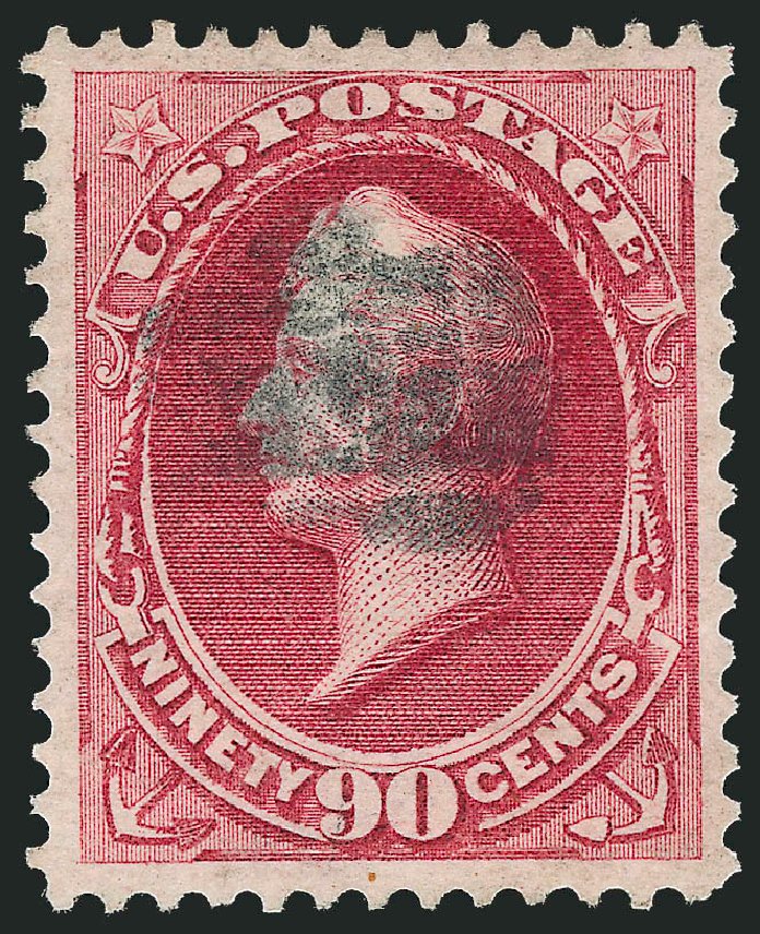 Value of US Stamp Scott Cat. #155: 90c 1870 Perry Without Grill. Robert Siegel Auction Galleries, Dec 2013, Sale 1062, Lot 375