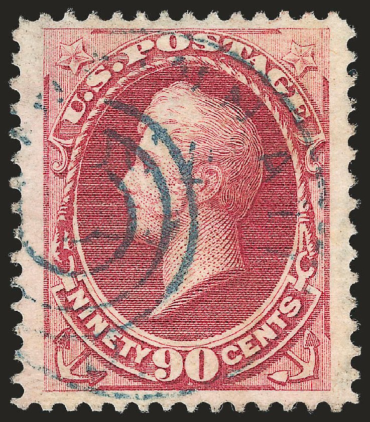 Values of US Stamp Scott Cat. # 155 - 1870 90c Perry Without Grill. Robert Siegel Auction Galleries, Sep 2009, Sale 976, Lot 1575