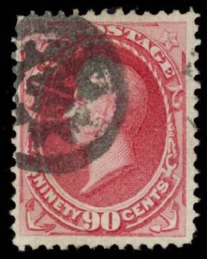 US Stamp Values Scott Catalog # 155 - 1870 90c Perry Without Grill. Daniel Kelleher Auctions, Sep 2014, Sale 655, Lot 282
